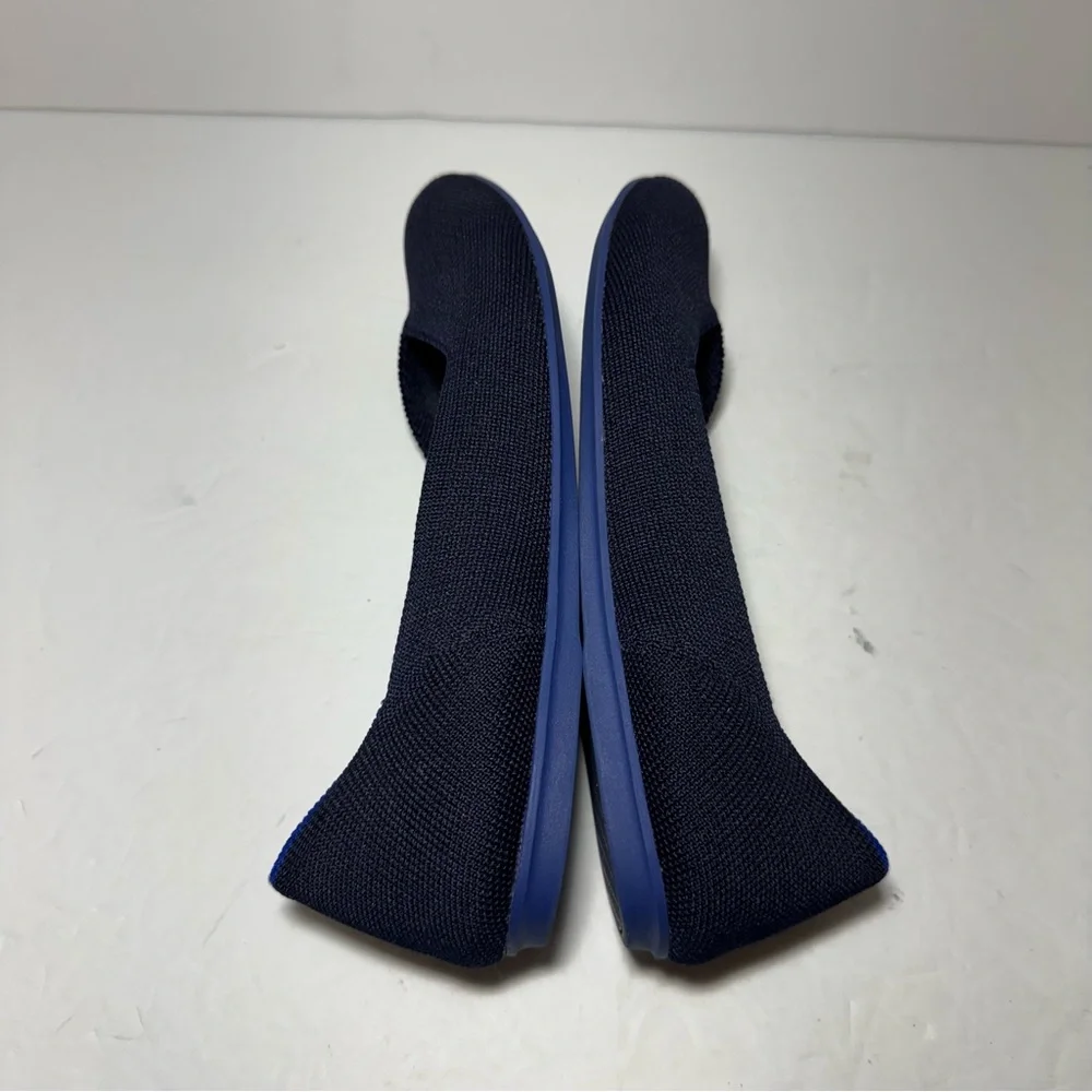 Rothy's The Flat Recycled Textile Round Toe Slip On Navy Ballet Womens Size 7.5